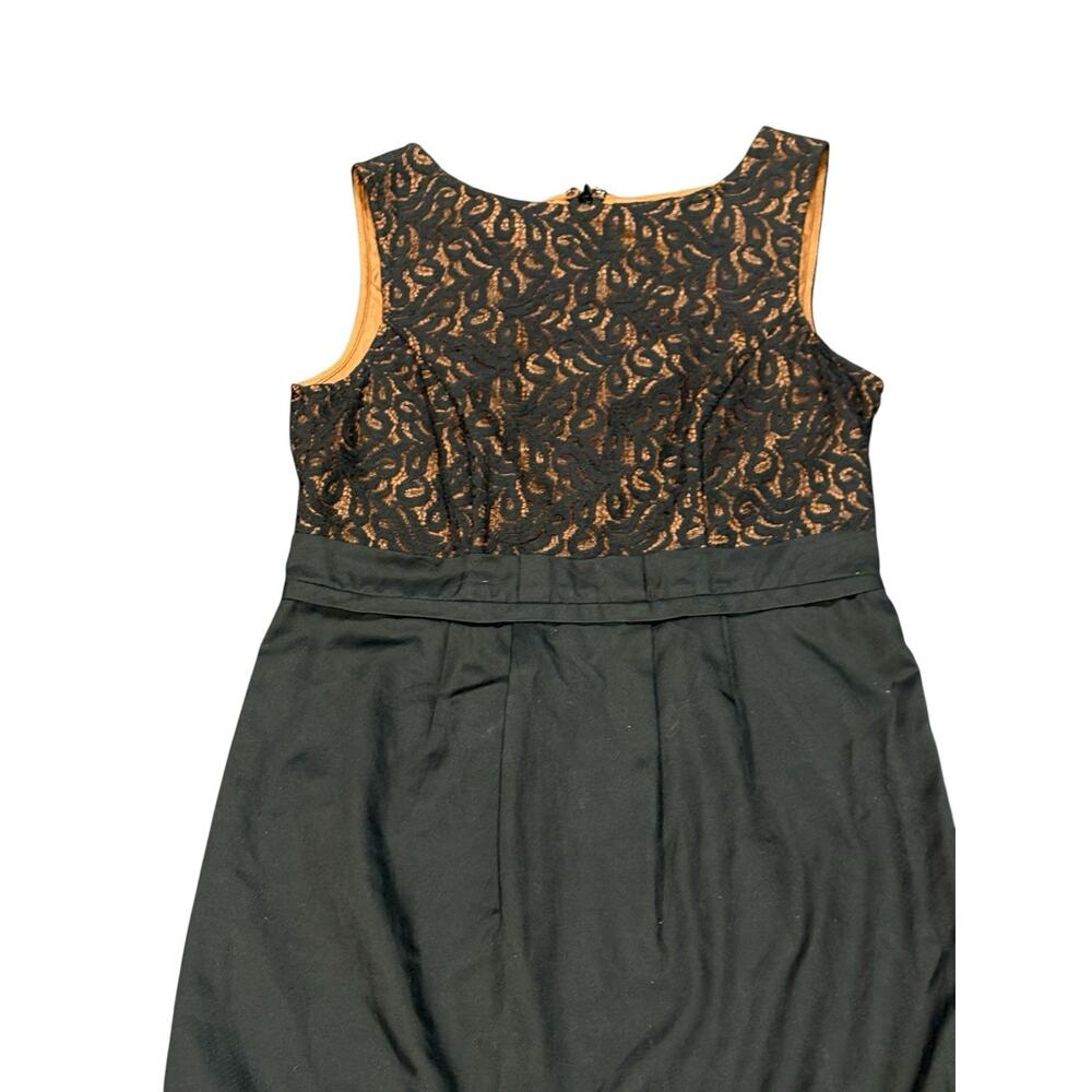 NWT MERONA Black Sheath Dress Size 2 Sleeveless Lace Pleats Formal Prom Wedding